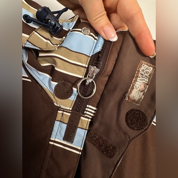 Foursquare snowboard shell jacket performance waterproof stripe Small - Picture 5 of 14